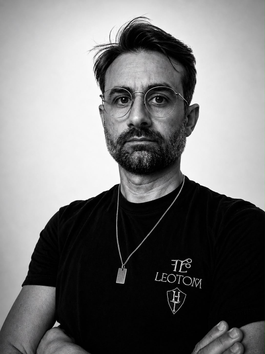 Retrato de Helder Lopes, tatuador no Heltattoo Art Studio
